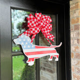 Seaside Bud Patriotic Door Hanger