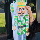 Preppy Block Print Nutcracker Door Hanger - HTH x Preppy Goods