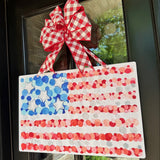 Party like it's 1776 Balloon Flag Door Hanger