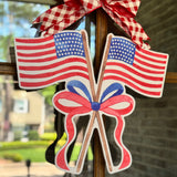 Sweet Land of Liberty Flags Door Hanger