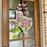 Maggie Maroon Bluebonnets Door Hanger