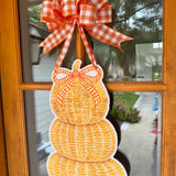 Sloane Wicker Pumpkin Stack Door Hanger