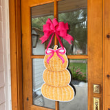Sloane Wicker Pumpkin Stack Door Hanger