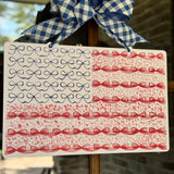 Stars, Stripes and Bows Patriotic Flag Door Hanger