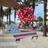 Seaside Bud Patriotic Door Hanger