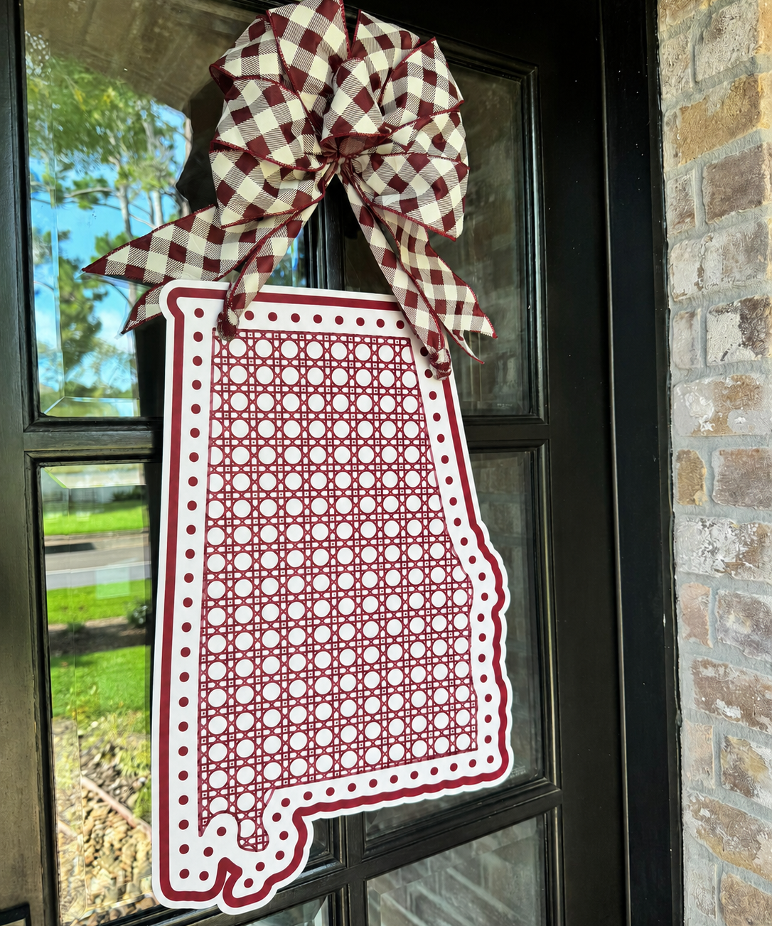 Rattan Alabama with Dots Door Hanger - (multiple colorways)