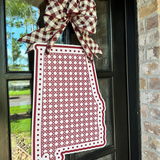 Rattan Alabama with Dots Door Hanger - (multiple colorways)