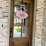 Lattice Plaid Football Door Hanger - Multiple Colors