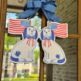 Patriotic Staffordshire Dogs (pair together) Door Hanger