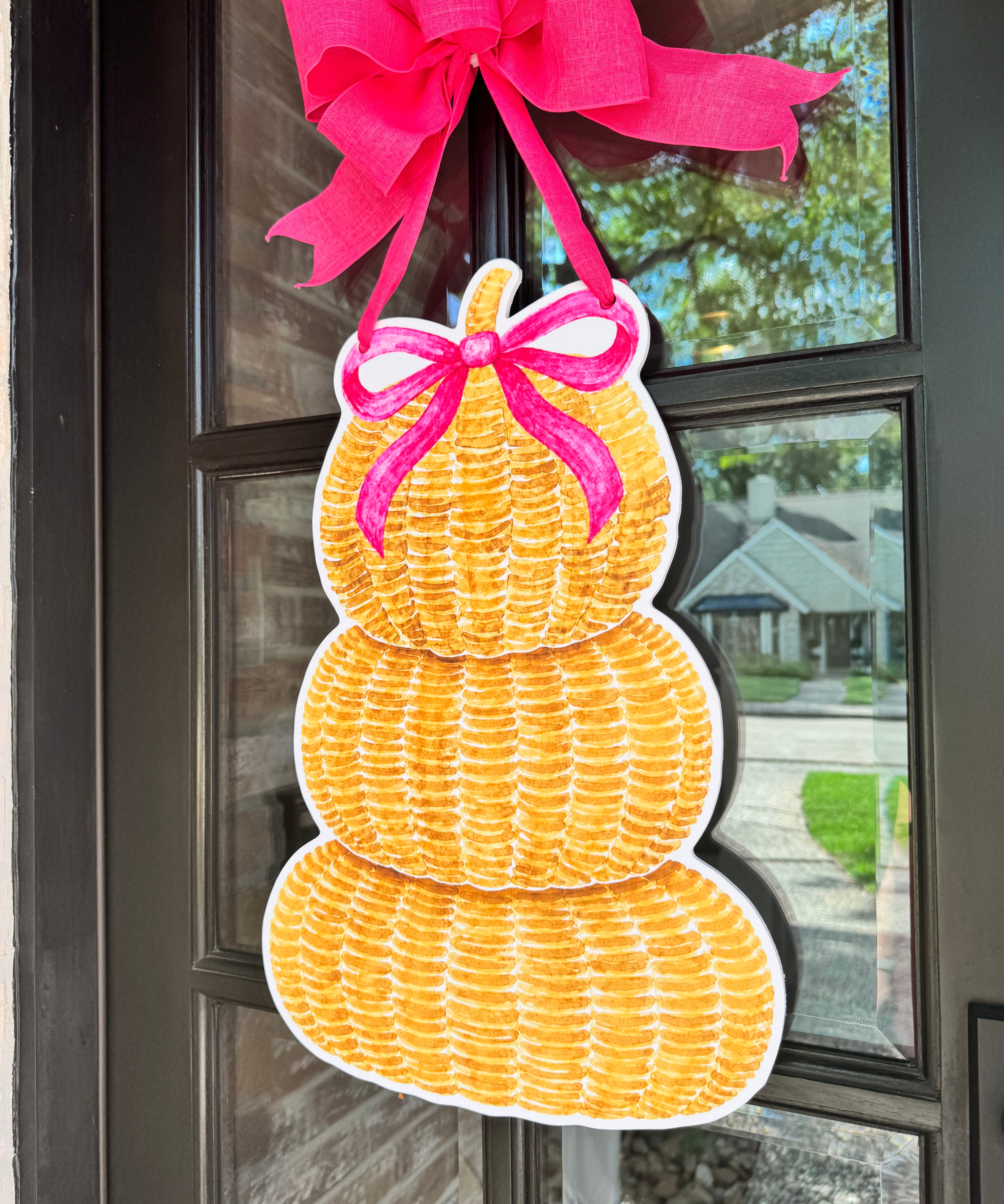 Sloane Wicker Pumpkin Stack Door Hanger (multiple colorways)