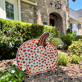 Orange Spotted Pumpkin Yard Stake