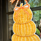 Sloane Wicker Pumpkin Stack Door Hanger