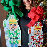 Preppy Block Print Nutcracker Door Hanger - HTH x Preppy Goods
