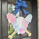 Baseball with Ice Cream Door Hanger