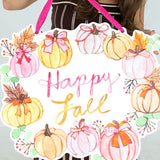Elaine Happy Fall Wreath Door Hanger