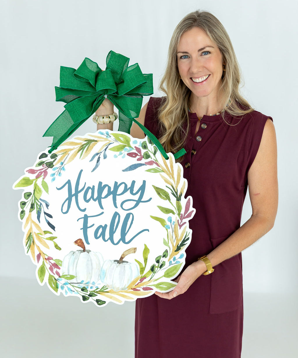 Happy Fall Wreath Door Hanger - Be Sweet Ink x HTH
