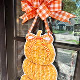 Sloane Wicker Pumpkin Stack Door Hanger