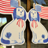 Patriotic Staffordshire Dogs (pair together) Door Hanger
