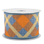 Denim Orange and Mustard Printed Plaid.jpg