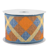 Denim Orange and Mustard Printed Plaid.jpg