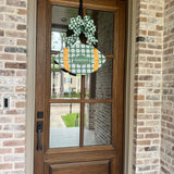 Lattice Plaid Football Door Hanger - Multiple Colors