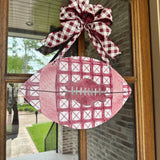 Lattice Plaid Football Door Hanger - Multiple Colors