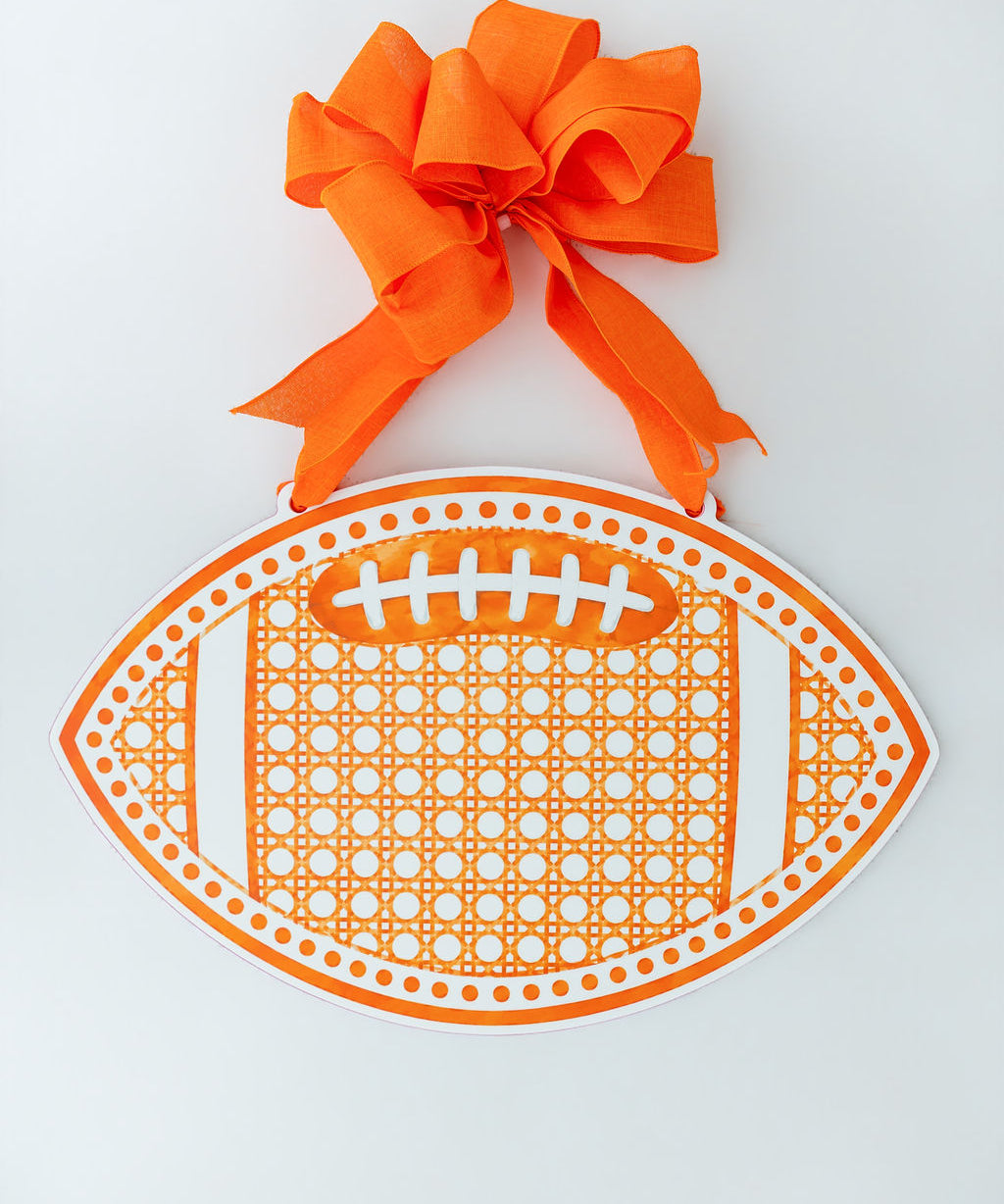 Justin Rattan Football with Dots Door Hanger - Multiple Colorways