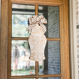 Francesca Gold and White Ginger Jar Door Hanger