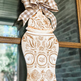 Francesca Gold and White Ginger Jar Door Hanger