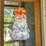 Stacy Chinoiserie Pumpkin Tower with Tassel Door Hanger