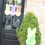 Marbled Peep Trio Door Hanger - Orange, Purple and Yellow