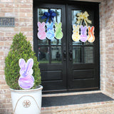 Marbled Peep Trio Door Hanger - Pink, Blue and Green