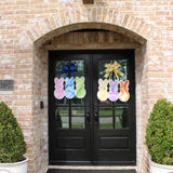 Marbled Peep Trio Door Hanger - Pink, Blue and Green