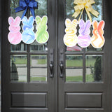 Marbled Peep Trio Door Hanger - Pink, Blue and Green