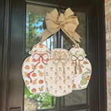 Fall Ginger Jars Door Hanger