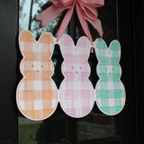 Gingham Pastel Peep Party - Orange, Pink and Robyn Eggs Blue