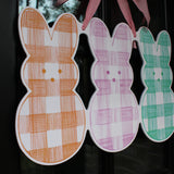 Gingham Pastel Peep Party - Orange, Pink and Robyn Eggs Blue