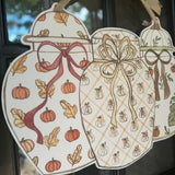 Fall Ginger Jars Door Hanger
