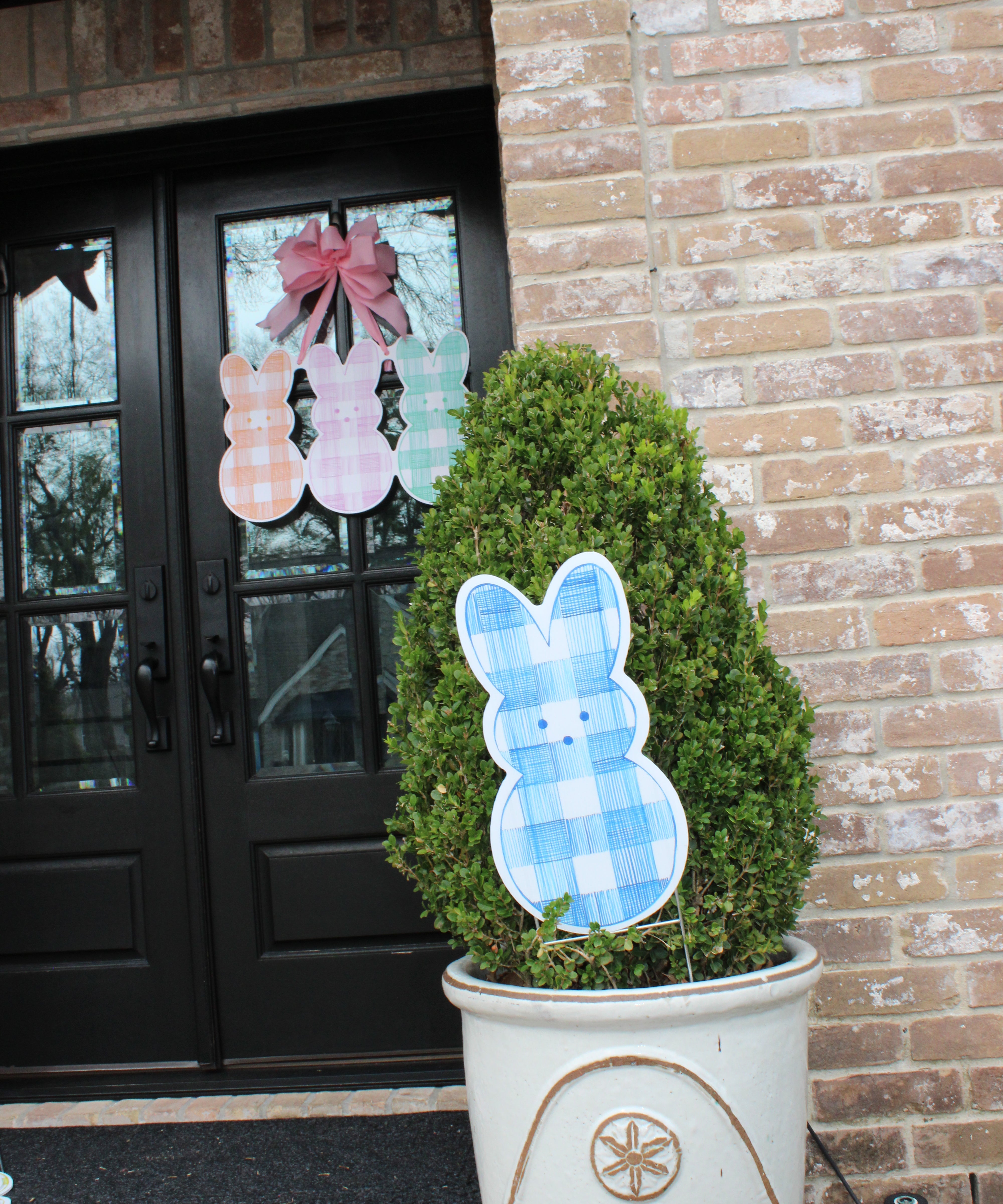 Gingham Peep Pot Stake