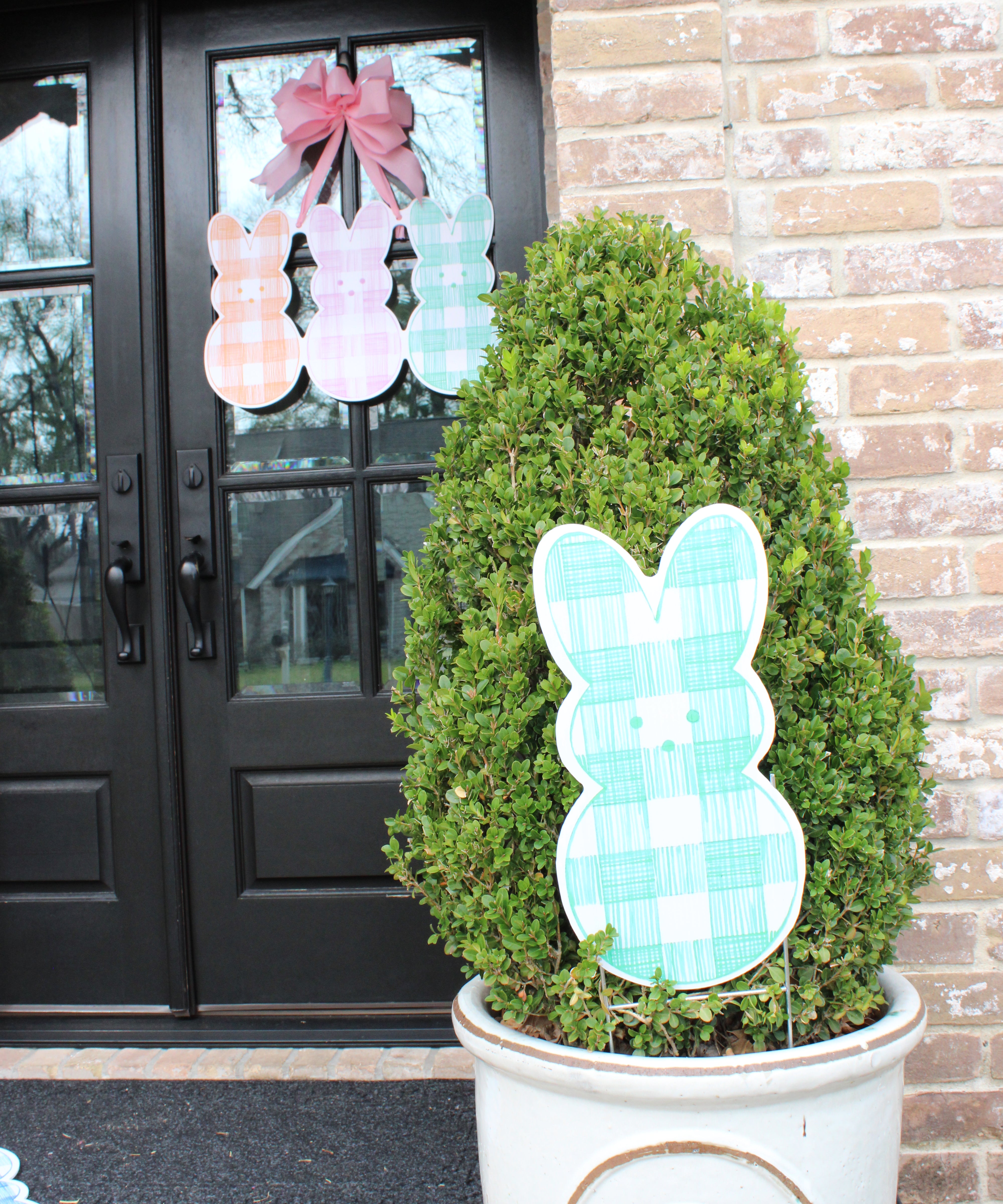 Gingham Peep Pot Stake