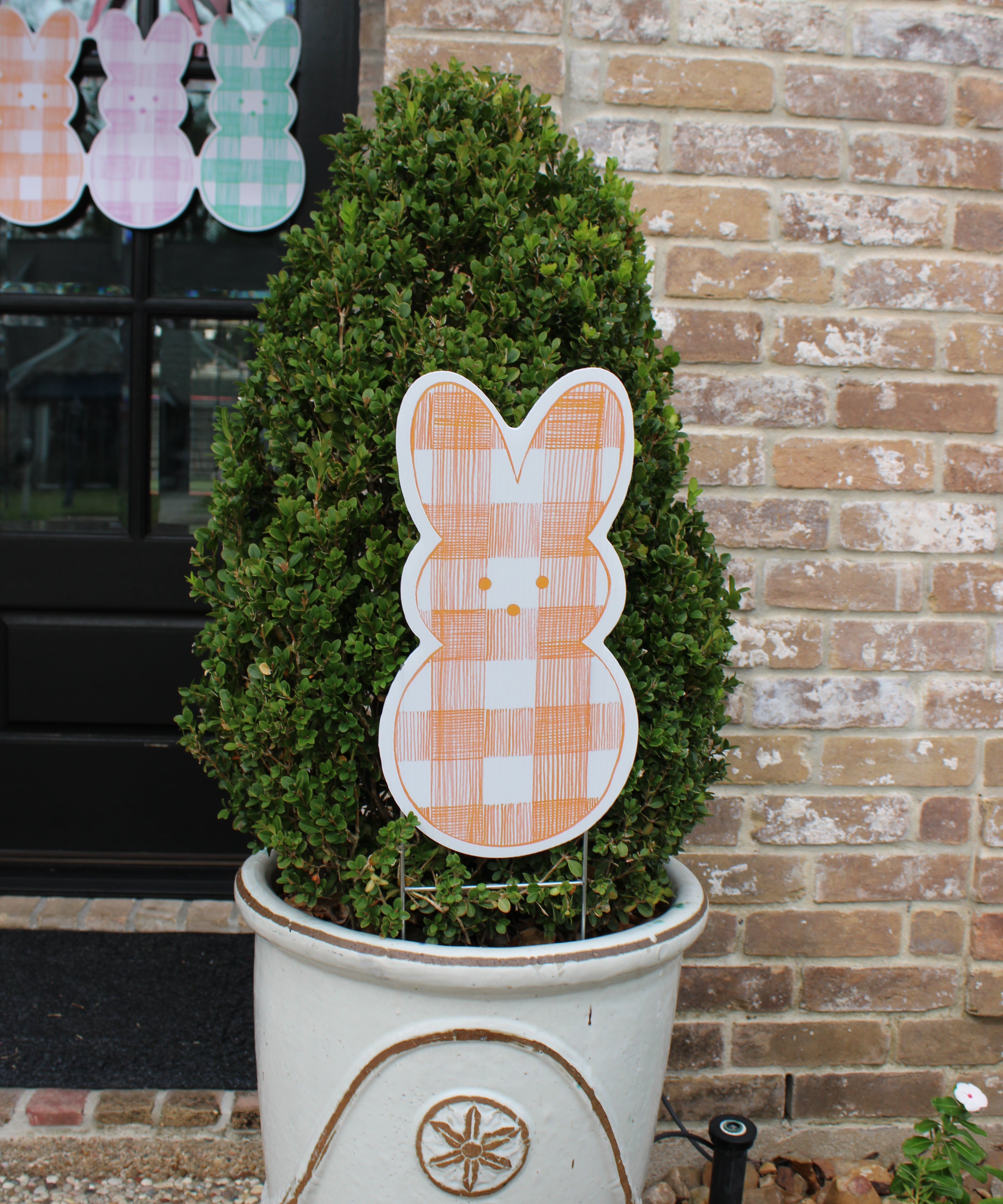 Gingham Peep Pot Stake