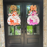 Bellatrix Pink Halloween Pumpkin Door Hanger