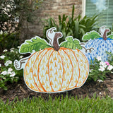 Orange Herend Pumpkin Large Yard Stake