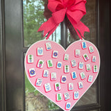 Mahj Tile Heart Door Hanger - HTH x Stylin' Brunette