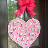 Mahj Tile Heart Door Hanger - HTH x Stylin' Brunette