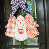 Orange Ghost Trio Door Hanger