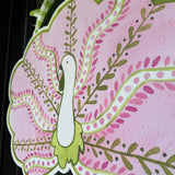 Autumn the Pink and Green Pattern Turkey Door Hanger