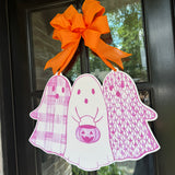 Pink Ghost Trio Door Hanger
