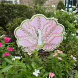 Autumn the Pink and Green Pattern Turkey Yard Stake