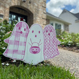 Pink Ghost Trio Yard Stake